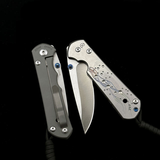 Chris Reeve 21TH/25TH Anniversary Titanium Handle Folding Knife