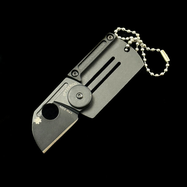 C188 Steel Handle Serge Panchenko Dog Tag Folder Folding Knife