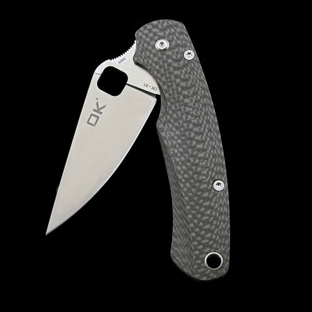 Limited Edition OK-81 M390 Blade  Carbon Fiber Handle Outdoor Camping Hunting Tactical Folding knife