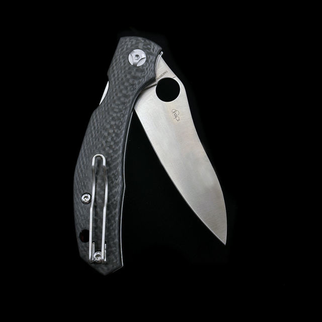 C241CFP Alistair Phillips Kapara Folding Knife 3.6" S30V Satin Plain Blade, Carbon Fiber Handles