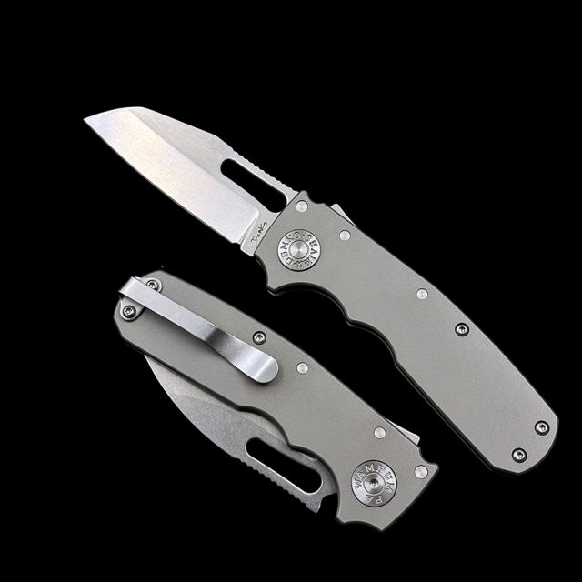 Shark Cub Deep Carry Ceramic Bearing Titanium Handle Mark S35VN Pocket Folding Tactical Camping Hunting EDC Tool Knife