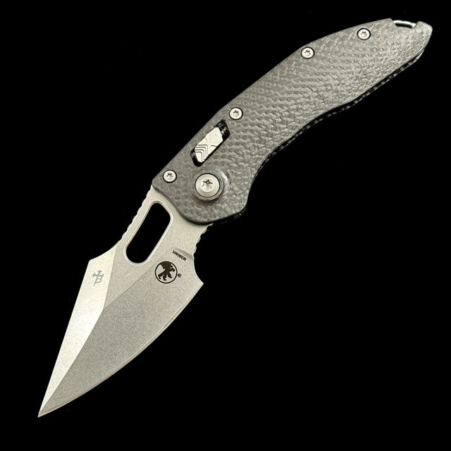 MT Stitch-R Manual True Carbon Fiber/G10 Ball Bearing Mark M390MK Blade AUTO KNIFE