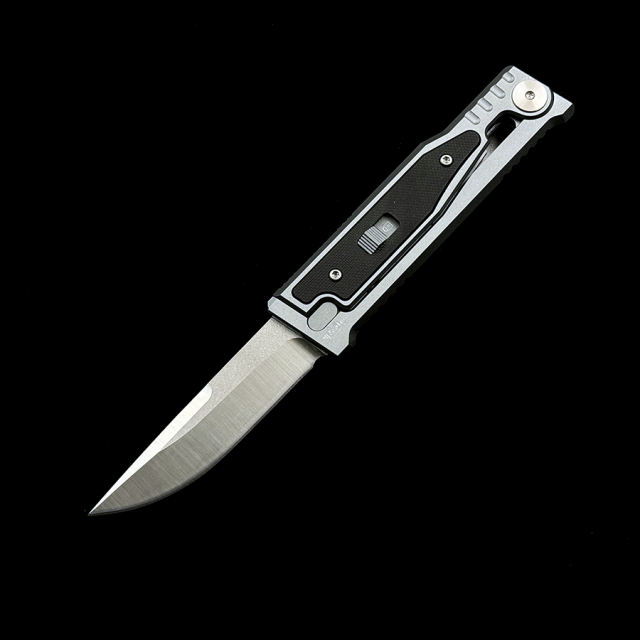 REATE Gravity Knife D2 Aluminium + G10 Handle Tactical Fishing Pocket Camping Hunt Outdoor EDC Utility Folding Tool