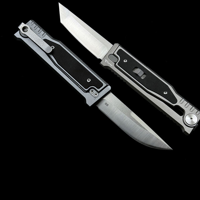 REATE Gravity Knife D2 Aluminium + G10 Handle Tactical Fishing Pocket Camping Hunt Outdoor EDC Utility Folding Tool