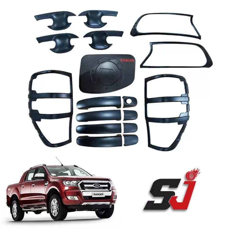 Factory High Quality Car Accessories Body Kit Head Tail Light Cover Door Handle Bowl for Ranger T6 T7 T8