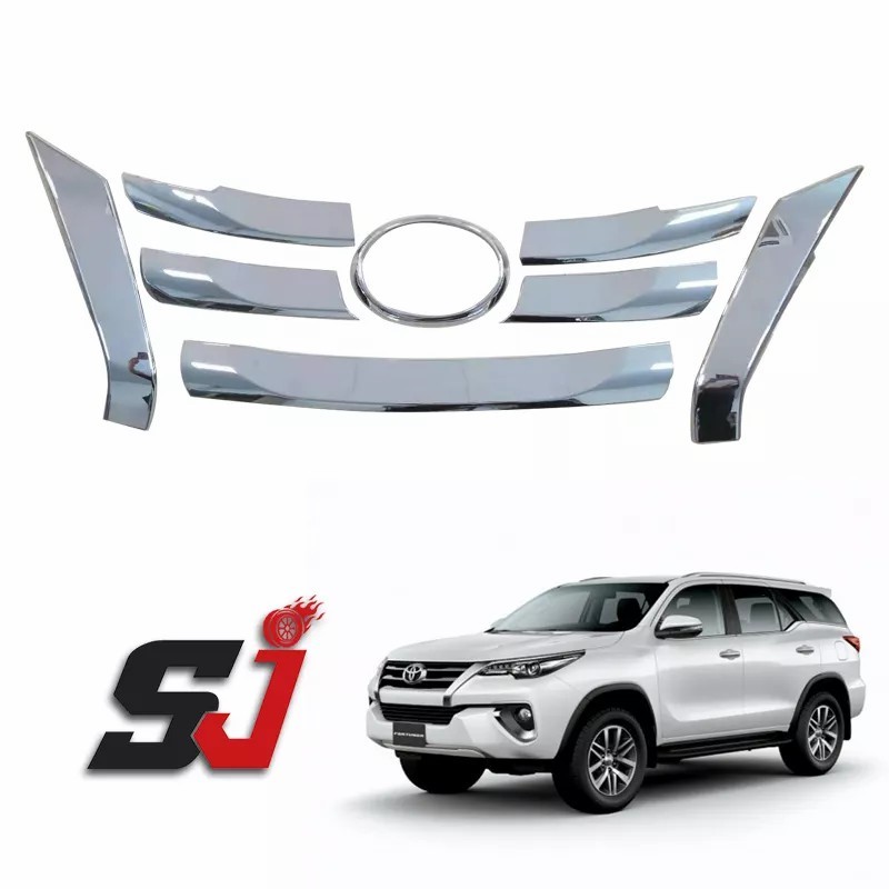 Factory Direct Hot Selling Car Exterior Accessories Abs Front Grill Trims for Fortuner 2016-2019
