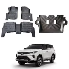 High Quality Auto Interior Accessories TPV 5D Car Floor Carpet Mat with Extender For 2021 Fortuner