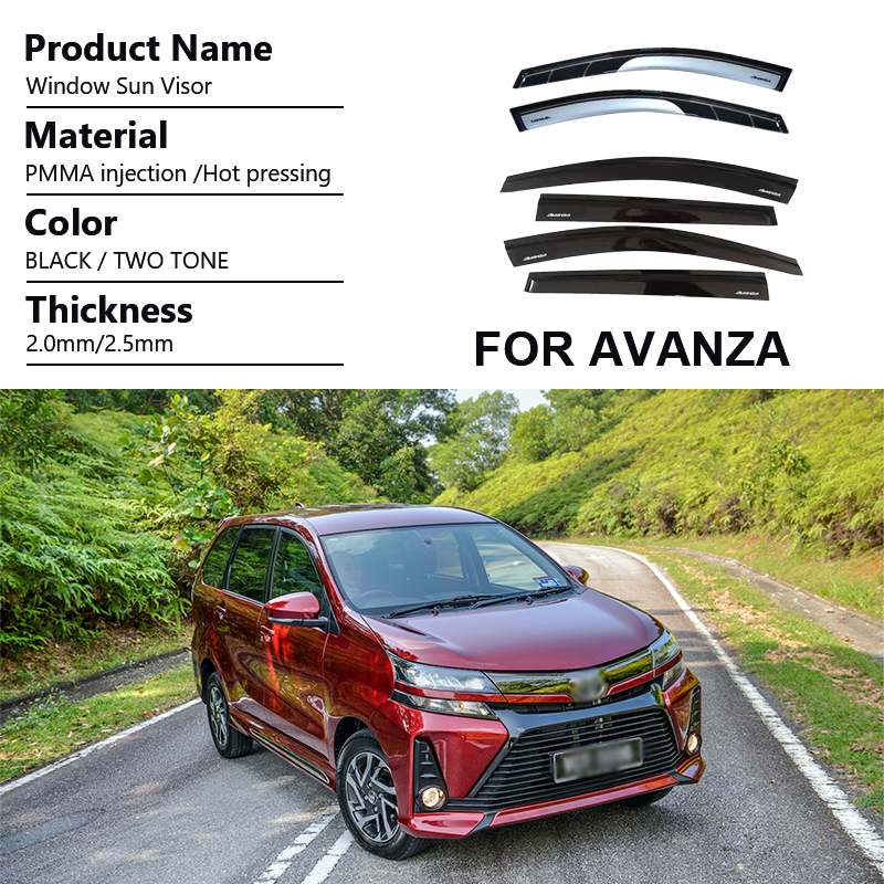 Factory Sun Visor Window Deflector for Toyota Avanza