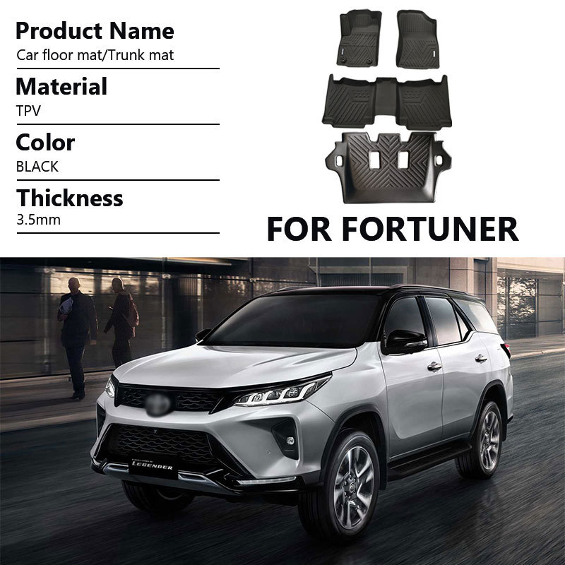 Custom Car Floor Mat Manufacturer for Toyota Fortuner