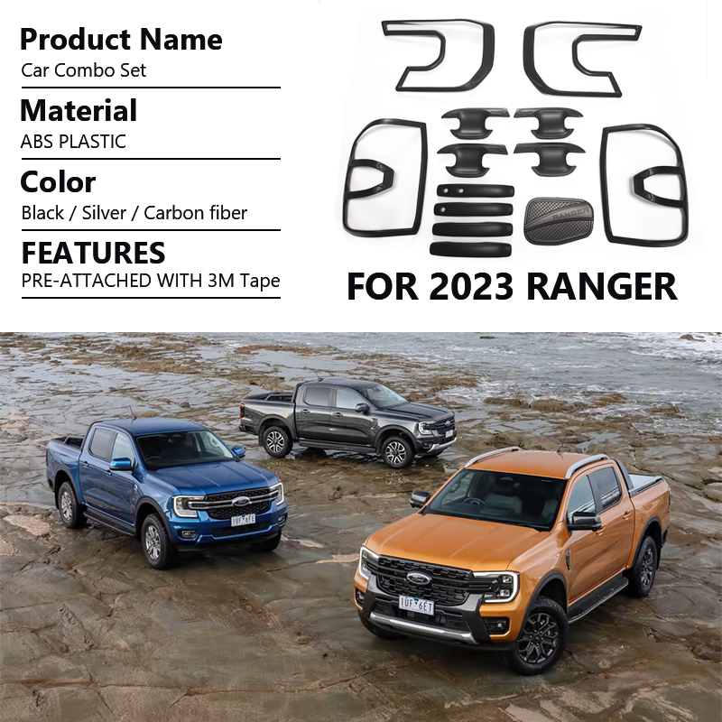 Car Body Kit Garnish Combo Set for Ford Ranger 2023 Accessories