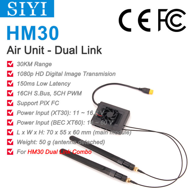 SIYI MK32 HM30 MK15 Dual Air Unit with Long Range Full HD 1080p Image Transmission SBUS PWM Ethernet Mavlink Telemetry Datalink