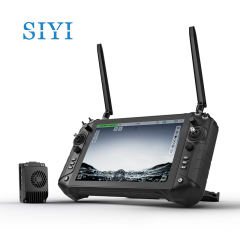 SIYI UniRC 10 Pro Triple Frequency 2.4 & 5 & X GHz Handheld Ground Station 45 KM Range Smart Controller with 10-Inch 1080P High Brightness Touchscreen 4K Digital Image Transmission 4G RAM 64G ROM Android 13 OS AES Encryption for UAV UGV USV Robotics