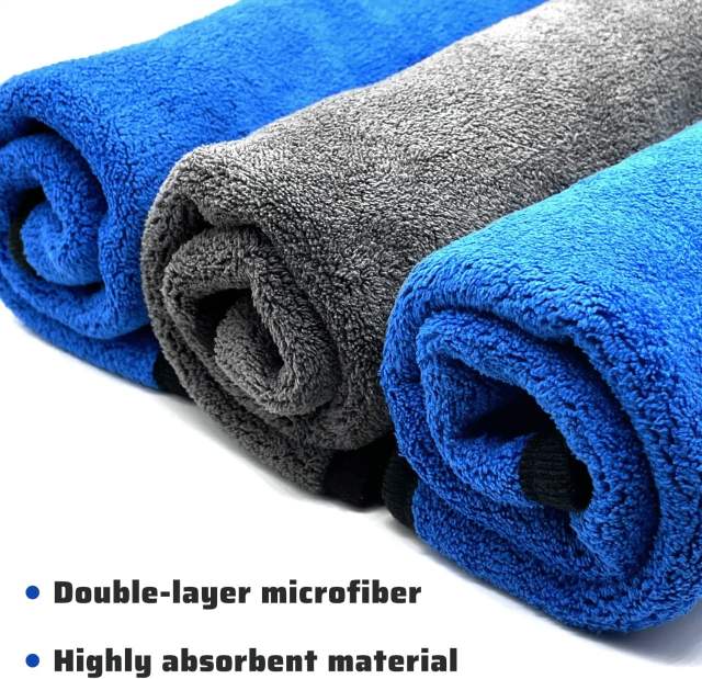 10 Pack Professional Microfiber Towels 16" X 24",Thick,Soft,Highly Absorbent Safe for Household,Pet Drying Car Washing, Drying & Auto Detailing