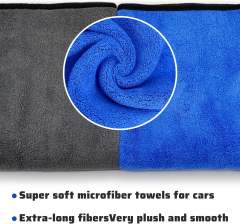 10 Pack Professional Microfiber Towels 16" X 24",Thick,Soft,Highly Absorbent Safe for Household,Pet Drying Car Washing, Drying & Auto Detailing