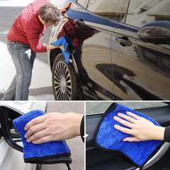 10 Pack Professional Microfiber Towels 16" X 24",Thick,Soft,Highly Absorbent Safe for Household,Pet Drying Car Washing, Drying & Auto Detailing