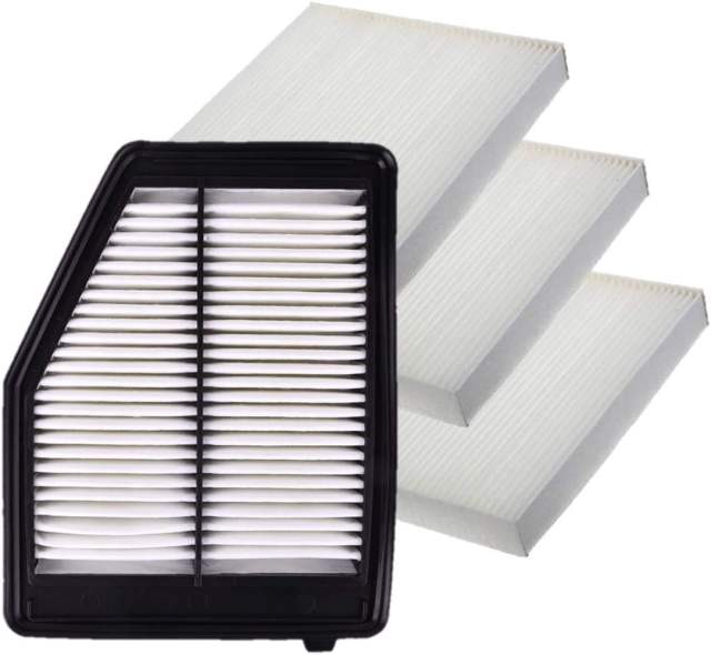 3 Pack Cabin Air Filter For Honda,ACURA,Replacement for CF10134,CP134,80292-SDA-A01,80292-SDC-A01,1 Pack Engine Air Filter for Honda Civic (2012-2015),Acura ILX Base 2.0L (2013-2015),Replace GP213,CA1
