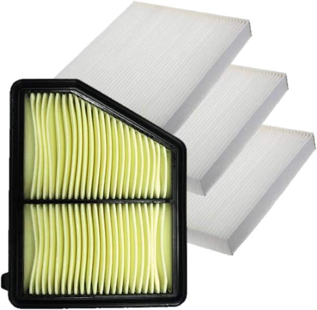 3 Pack Cabin air filter for Honda Civic,CR-V,CR-Z,Fit,HR-V,Insight,Replace CF11182,CP182,80292-TF0-G01, 1 Pack Engine Air Filter for Honda Civic 2.0L (2016-2019),Replacement for CA12051,172205BAA00 Visit the FUN-DRIVING Store