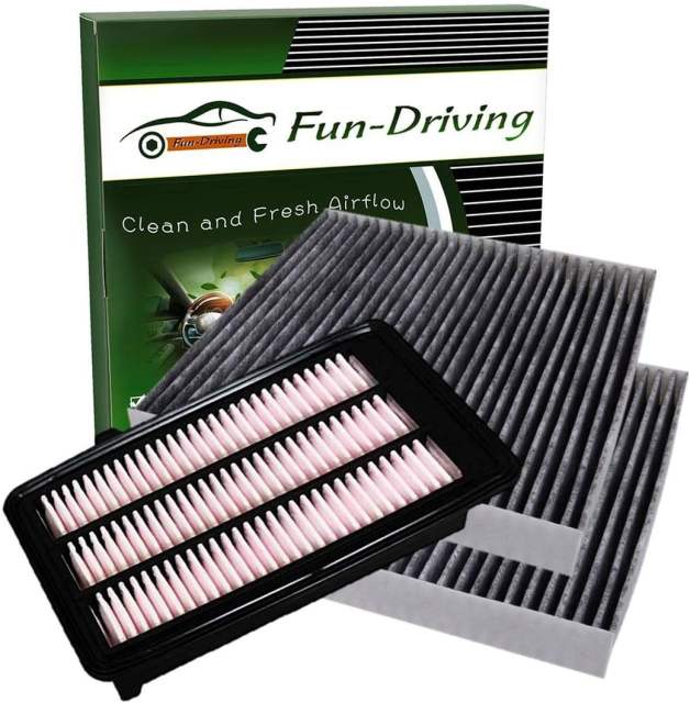 2 Pack Cabin air filter for Honda Civic,CR-V,CR-Z,Fit,HR-V,Insight,Replace CF11182,CP182,1 Pack Engine Air Filter for Honda CR-V (2017 2018) 1.5L, Civic (2016-2018) (1.5L)