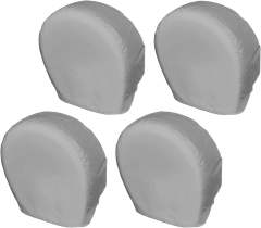 Explore Land Tire Covers 4 Pack - Tough Tire Wheel Protector for Truck, SUV, Trailer, Camper, RV - Universal Fits Tire Diameters 35-38.75 inches, Charcoal