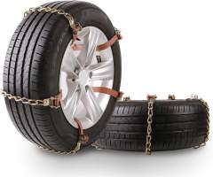 Snow Chains, 225-295mm Universal Tire Chains for Car, SUV, RV, Pickup Trucks, Adjustable Emergency Anti-Skid Thickening Tire Traction Chain (10 Packs)