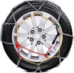 Snow Chains for Car SUV Pickup Trucks Car, Universal Adjustable Emergency Portable Snow Tire Chains, Tire Width 175 180 185 195 205 215 220 225 235 240 245 255 265 275 and More(KN130)