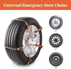 Snow Chains, 225-295mm Universal Tire Chains for Car, SUV, RV, Pickup Trucks, Adjustable Emergency Anti-Skid Thickening Tire Traction Chain (10 Packs)