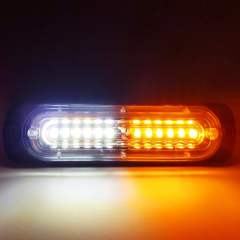 Led Emergency Strobe Lights for Truck Vehicle ATVs Universal Surface Mount Amber/White Emergency Warning Hazard Flashing Strobe Light Bar for Off Road (10PCS)