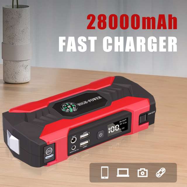 800A 12V car jumper start battery pack 28000mAh Car Jumper Start Power Battery Booster Car Truck up to 6.0 L petrol / 2.0 L diesel