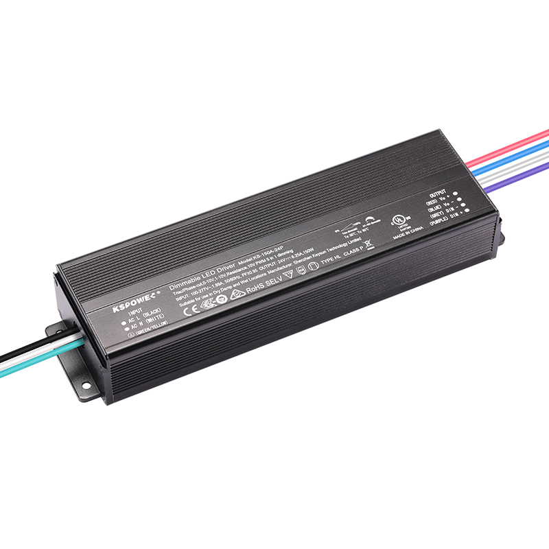 UL8750 24V 120W 0-10V 1-10V PWM Resistance Dimmable LED driver 4 in 1 dimming with junction Box