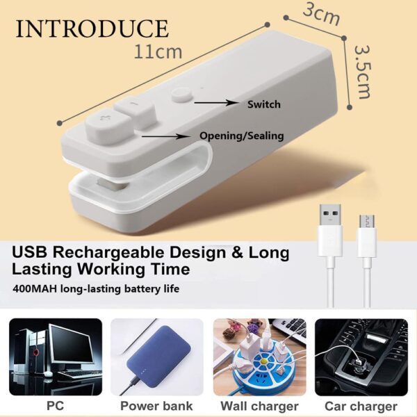 2-in-1 Magnetic Food Sealer