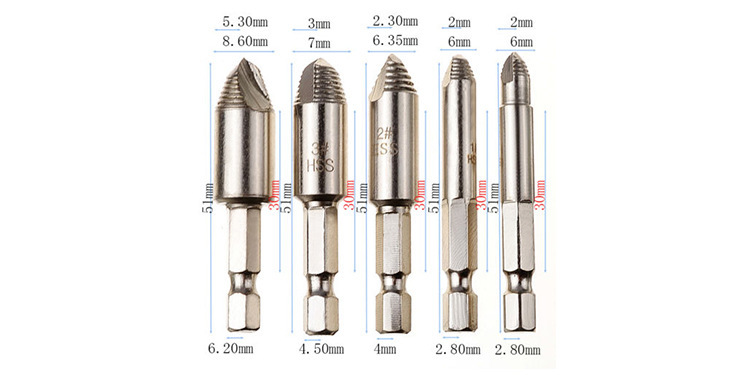 Hex Shank Screw Remover(1 Set)