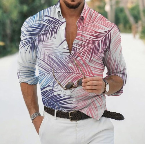 Digital printed casual fashion trend shirt