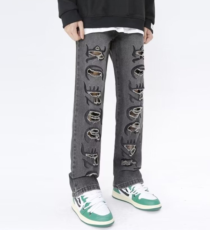 Hiphop ripped trendy fashion jeans