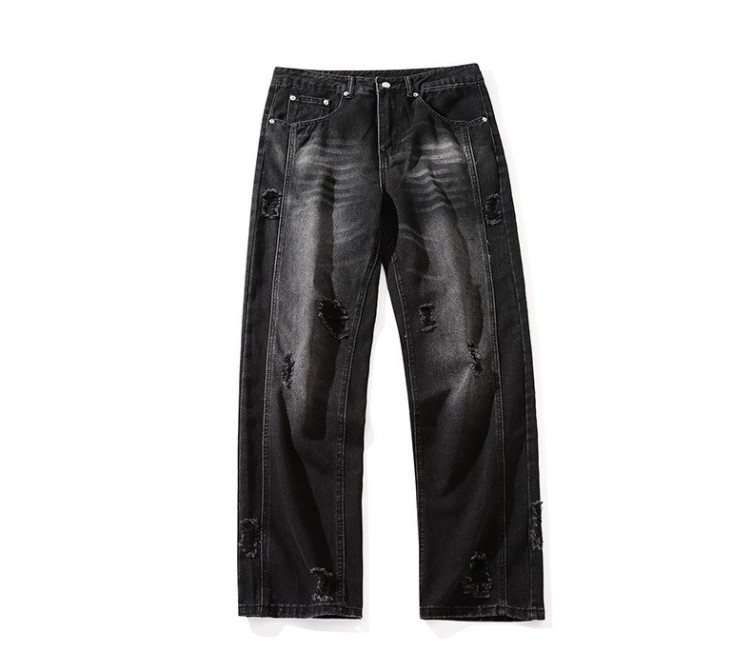 Hiphop ripped straight trend jeans