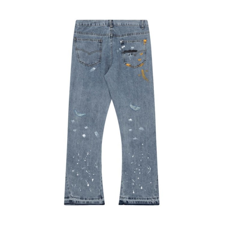 Tie-dye ripped high street fashion jeans