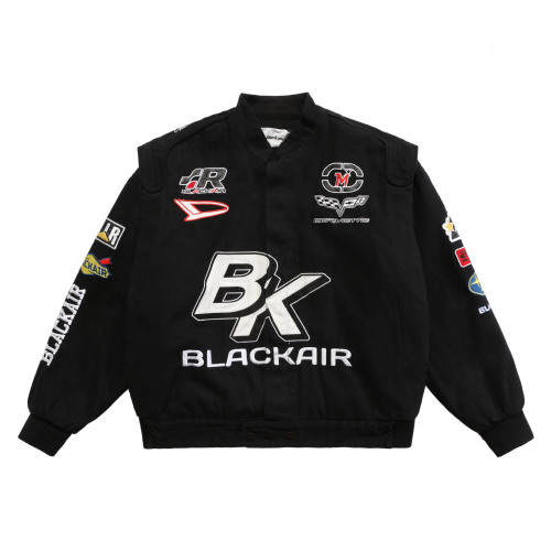 Retro racing embroidery heavy industry thin section Jacket