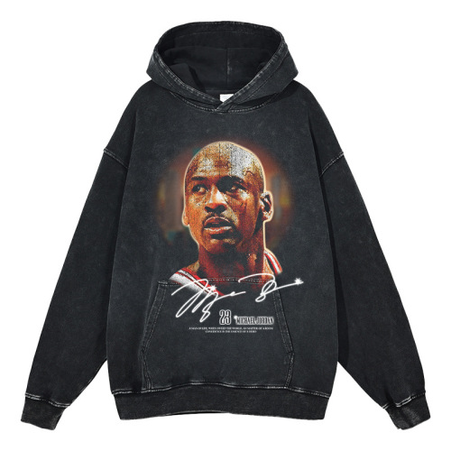 NBA basketball star Michael MJ Rodman portrait print hoodies