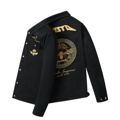 High end little bee embroidery pilot jacket