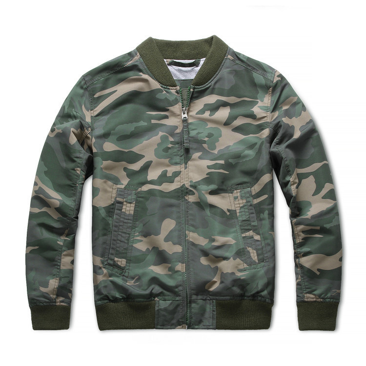European and American youth trendy casual washed camouflage jacket