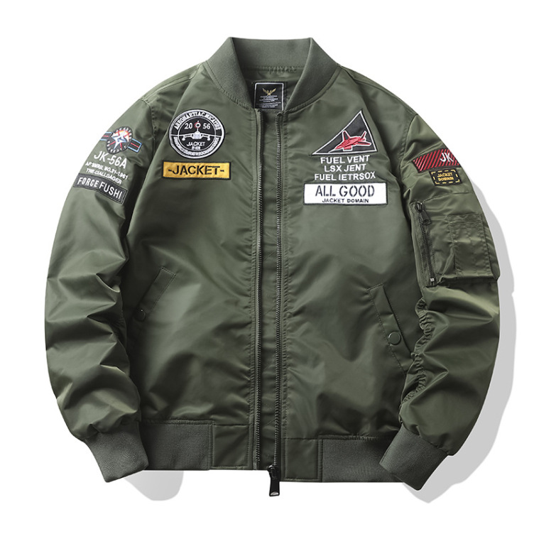 Embroidered pilot uniform plus size motorcycle baseball uniform jacket