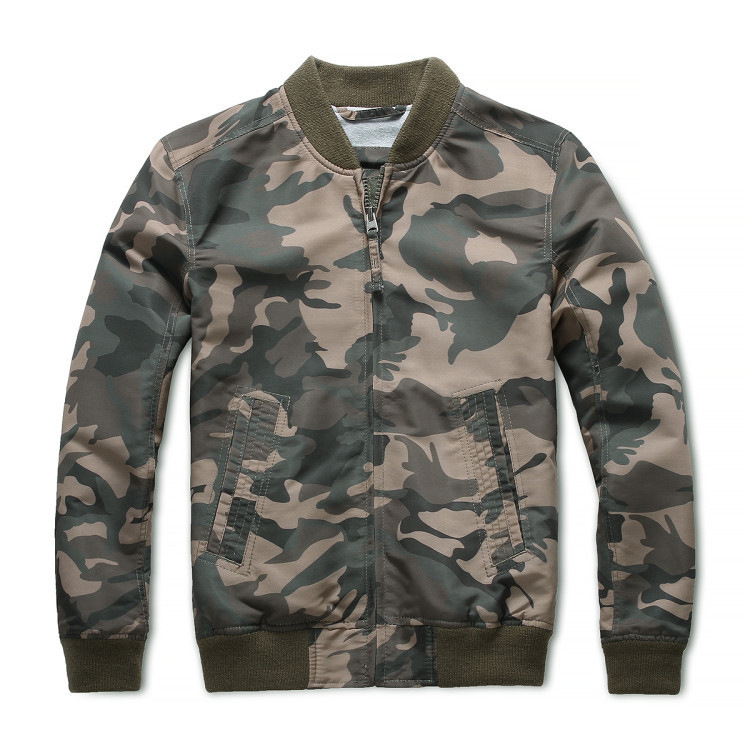 European and American youth trendy casual washed camouflage jacket