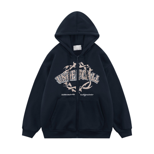 OEM letter embroidery hip hop customization hoodies