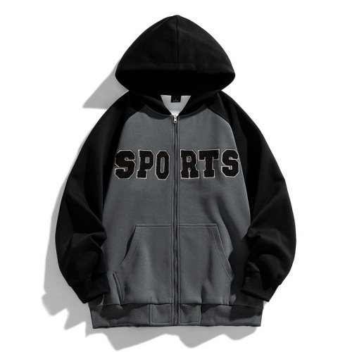 Retro heavy high street Sport embroidery hoodies