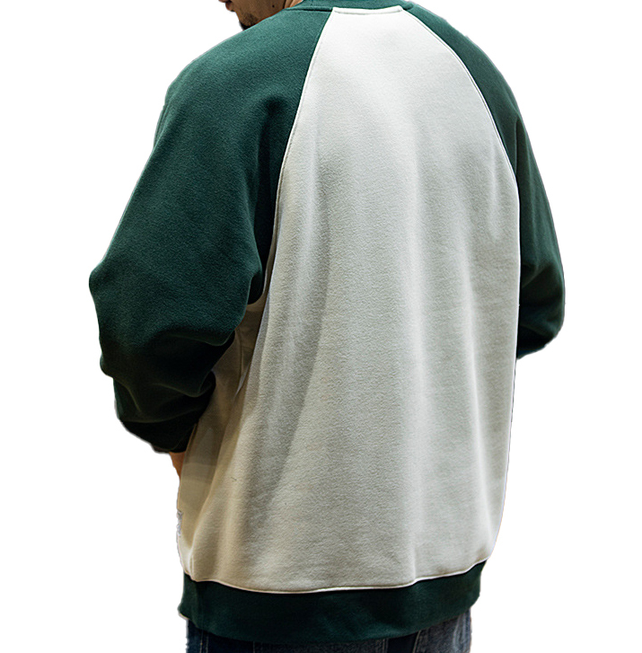 Plush velvet loose trendy brand large size round neck contrast color casual sweatshirts