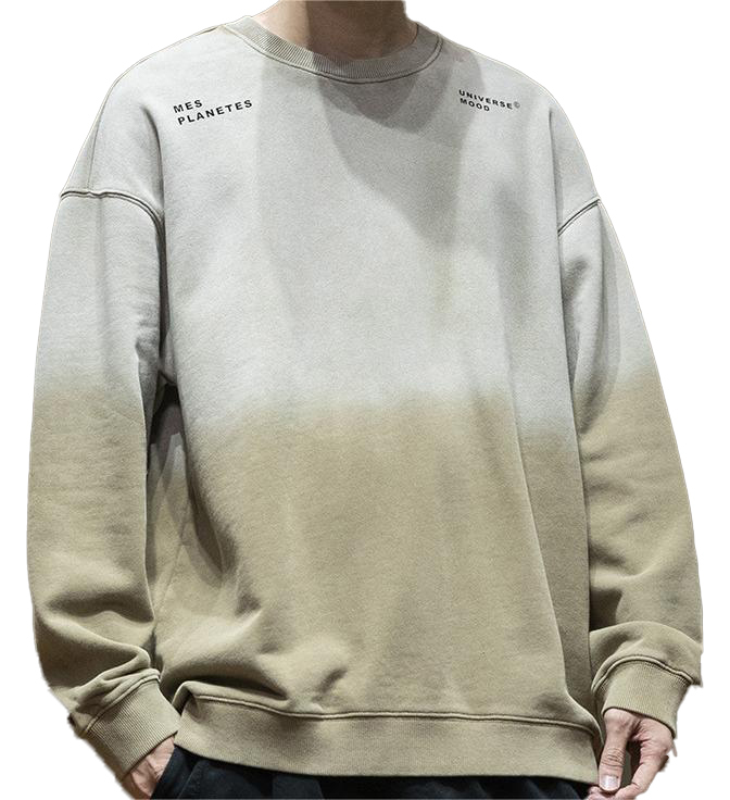 Gradient heavyweight extra large cotton retro thickened sweatshirts