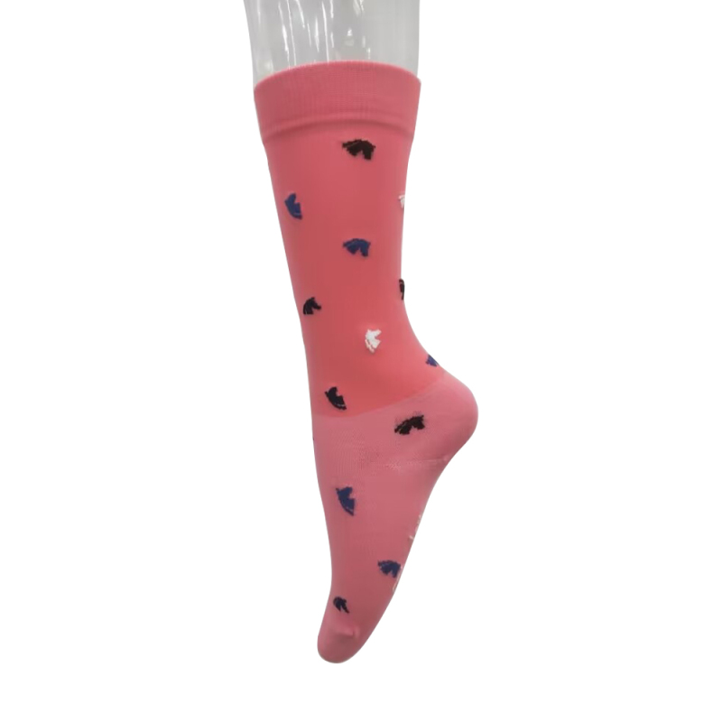 POLYESTER RIDING SOCKS WITH HORESHEAD PATTERN