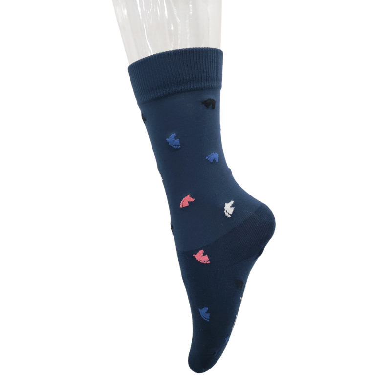 POLYESTER RIDING SOCKS WITH HORESHEAD PATTERN