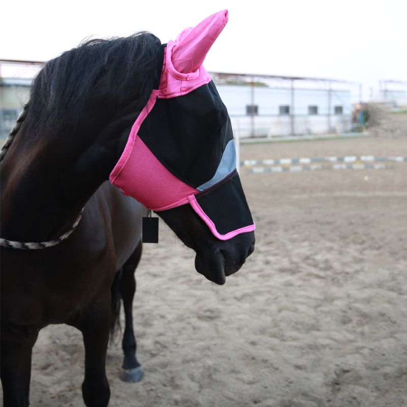 lnsectshield Plus Fly Mask Ear and Nose Style（PINK）