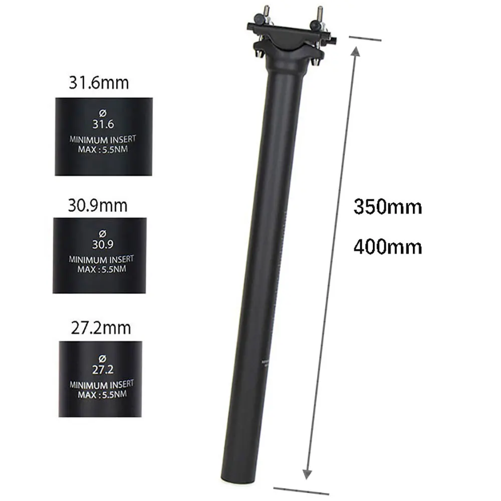 ELITA ONE Carbon Seatpost 25.4/27.2/30.9/31.6mm MTB/Road Bike Carbon Fiber Seatpost Titanium Bolts Light 130g Seat Tube