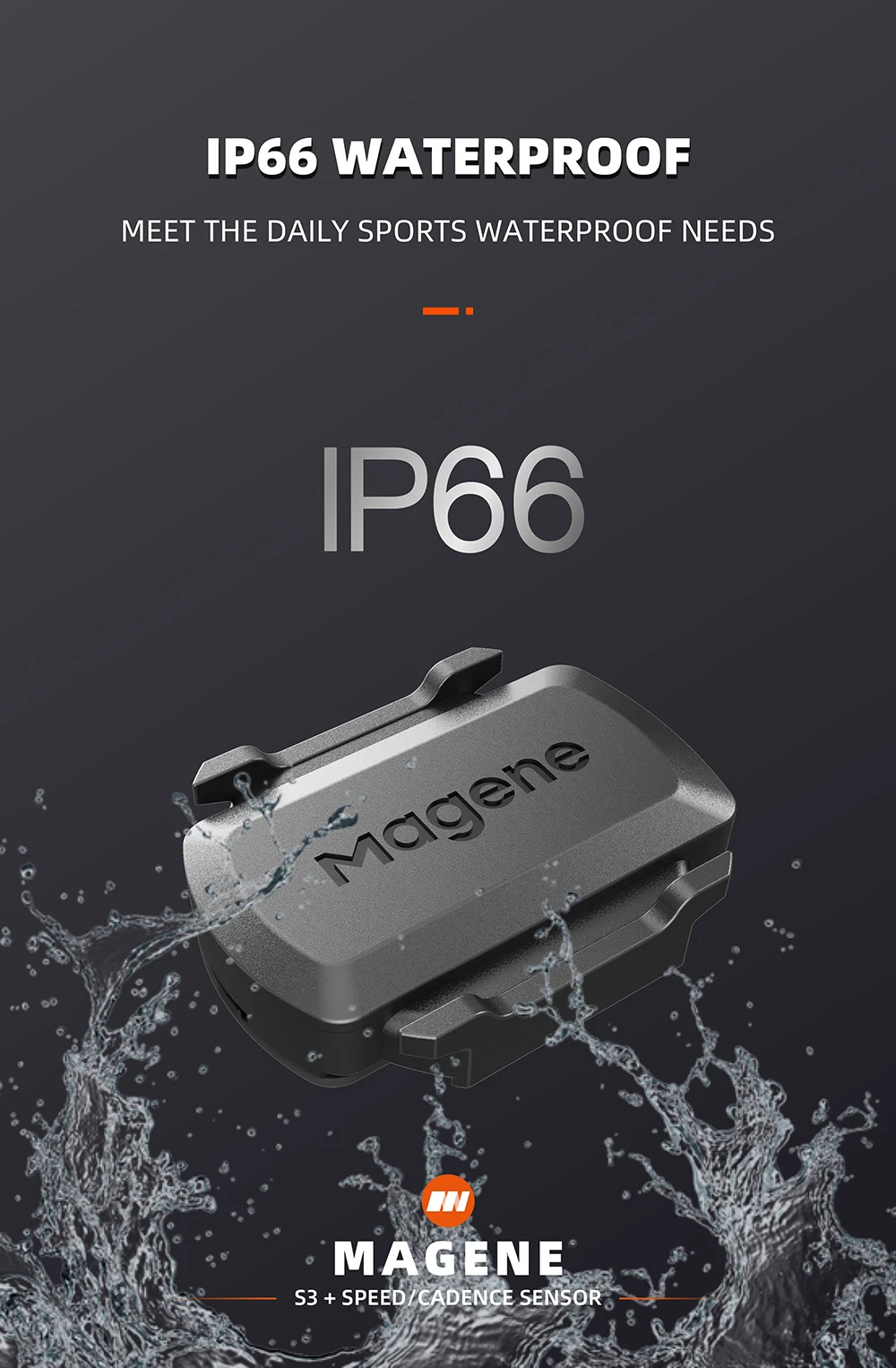 Magene S3+ Bicycle Speed/Cadence Sensor and H64 Heart Rate Monitor ANT+Bluetooth Wireless Speedometer Bike Sensor